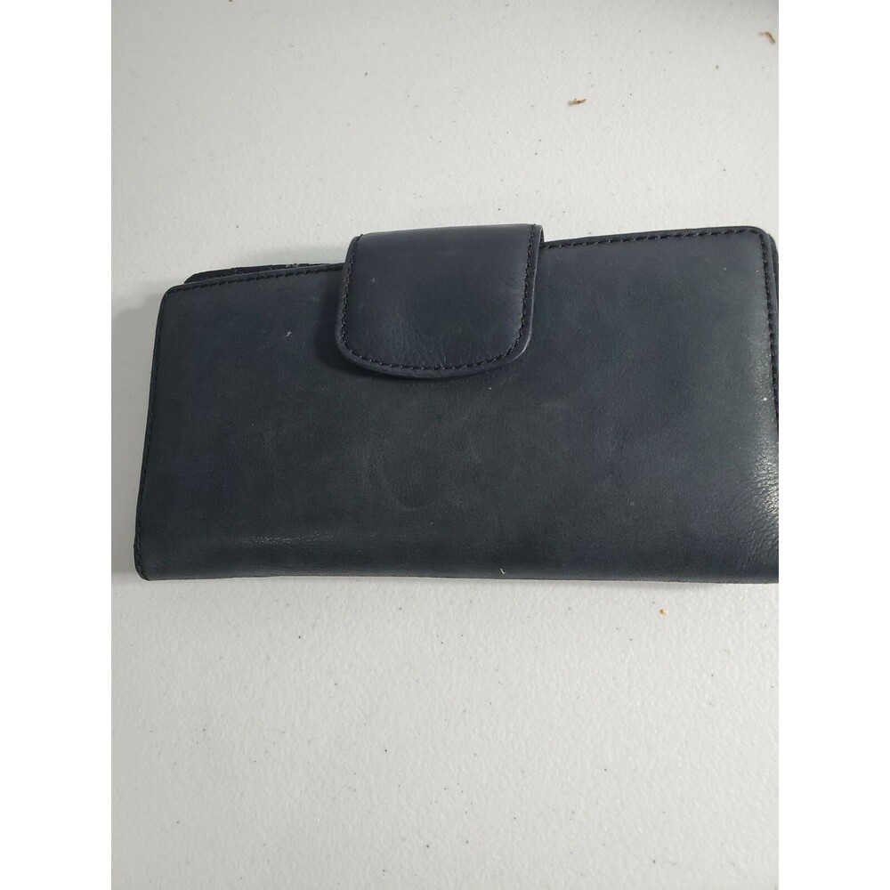 Genuine Leather Wallet Bi Fold Zippered Multi Compartment Credit Cards